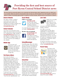 Providing the first and best source of Port Byron Central School