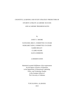 COGNITIVE, LEARNING AND STUDY STRATEGY