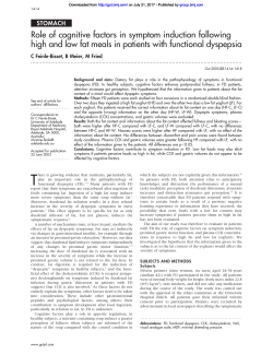 Role of cognitive factors in symptom induction following high