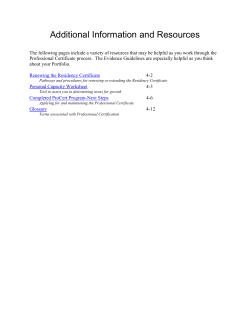 Additional Information and Resources