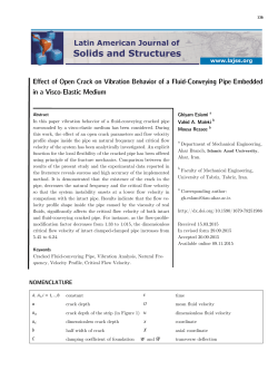 Effect of Open Crack on Vibration Behavior of a Fluid