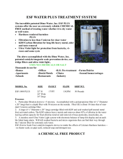 esf water plus treatment system