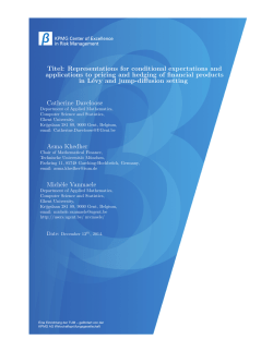 Titel: Representations for conditional expectations and