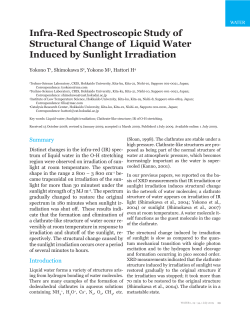 Infra-Red Spectroscopic Study of Structural Change