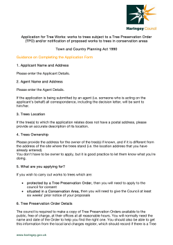 Application for Tree Works