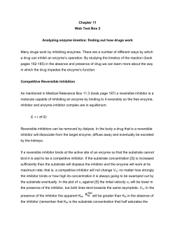 Chapter 11 Web Text Box 2 Analyzing enzyme kinetics: finding out