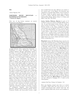 Northwest Field Notes, Annotated / 1961