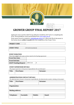 2017 Grower Group Final Report