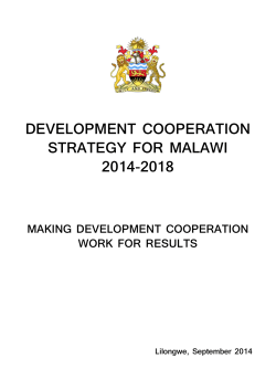 development cooperation strategy for malawi 2014-2018
