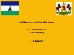 Lesotho National Adolescent Health Policy 2006