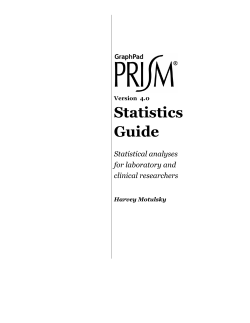 GraphPad Prism Statistics Guide