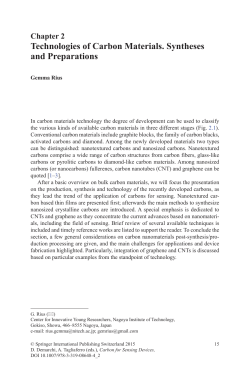 Technologies of Carbon Materials. Syntheses and