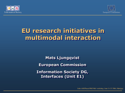 EU initiatives - VideoLectures.NET