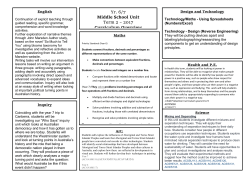 Curriculum Overview - Craigburn Connections