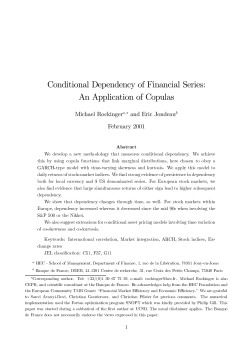 Conditional Dependency of Financial Series: An Application of