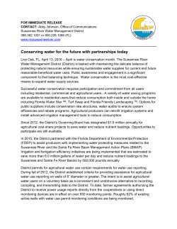 Conserving water for the future with partnerships today