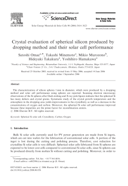 Crystal evaluation of spherical silicon produced by dropping method