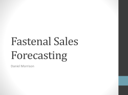 Fastenal Sales Forecasting