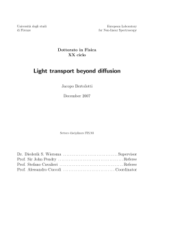 Light transport beyond diffusion