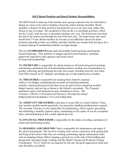 SSCN Board Positions and Board Member Responsibilities