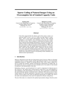 Sparse Coding of Natural Images Using an Overcomplete Set of