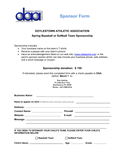 TEAM: ______ LEAGUE: ______