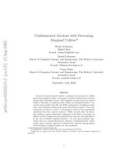 Combinatorial Auctions with Decreasing Marginal Utilities