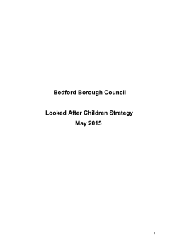 Bedford Borough Council Looked After Children Strategy May 2015