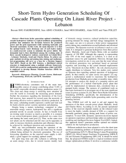 Short Term Hydro Generation Scheduling of Cascaded Plants