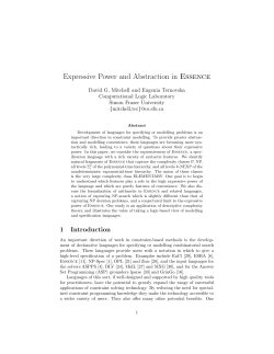 Expressive Power and Abstraction in Essence