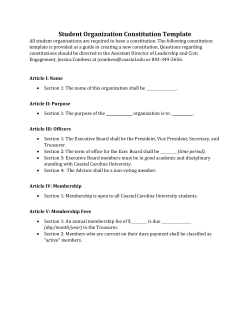 Student Organization Constitution Template