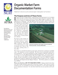 Organic Market Farm Documentation Forms - ATTRA