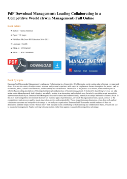 PdF Management: Leading Collaborating