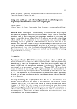 Long-term and large-scale effects of genetically modified organisms
