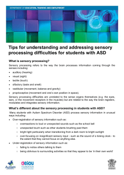 Tips for understanding and addressing sensory processing difficulties