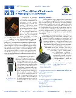 J. Lohr Winery Utilizes YSI Instruments in Managing Dissolved Oxygen