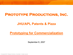 Prototyping for Commercialization