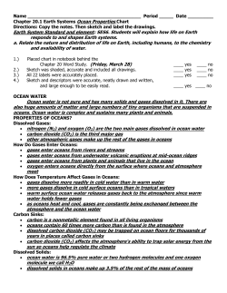 Name Period _____ Date ______ Chapter 20.1 Earth Systems