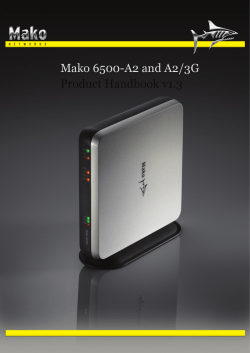 Mako 6500-A2 and A2/3G Product Handbook v1.3