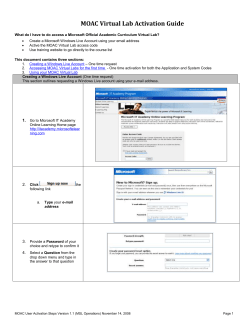 MOAC Virtual Lab Activation Guide