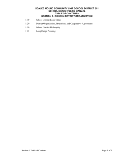 Section 1 - Scales Mound Community Unit School District #211