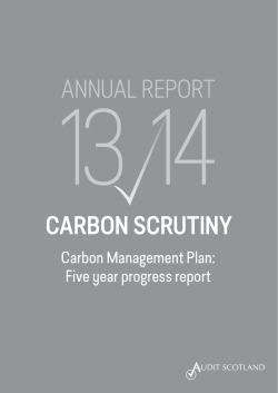 Carbon scrutiny - Audit Scotland
