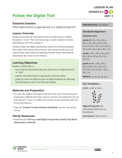 Follow the Digital Trail