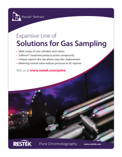 Solutions for Gas Sampling