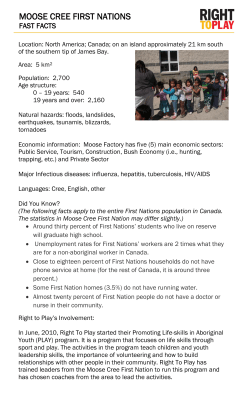 moose cree first nations - Right To Play