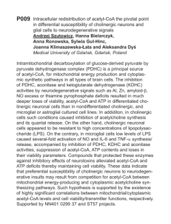 P009 Intracellular redistribution of acetyl