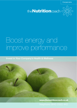 Boost energy and improve performance