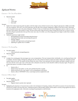 Supplemental Activities: Extension 1: The Tale of Peter Rabbit