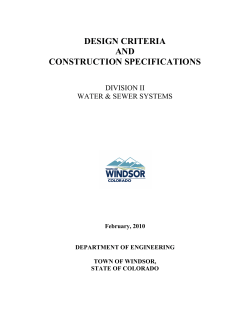 design criteria - Town of Windsor