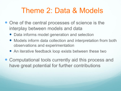 Theme 2: *Data ** Models - Information Sciences Institute